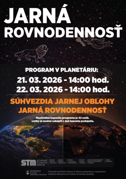 PROGRAM V PLANETÁRIU - JARNÁ ROVNODENNOSŤ