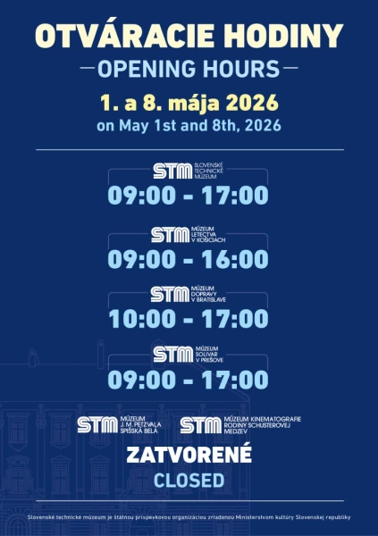 OTVÁRACIE HODINY 1. a 8. 5. 2026