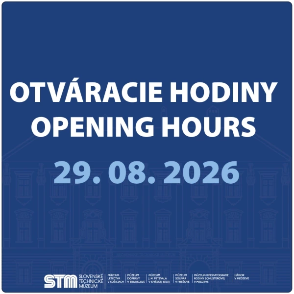 OTVÁRACIE HODINY 29. 08. 2026