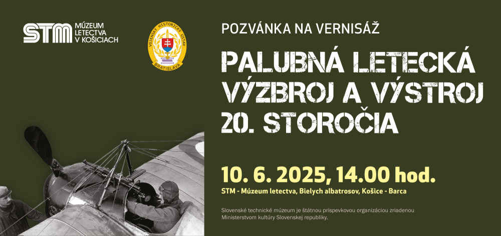 pozvanka na vernisaz vystavy palubna a letecka vzbroj a vystroj 20. storocia