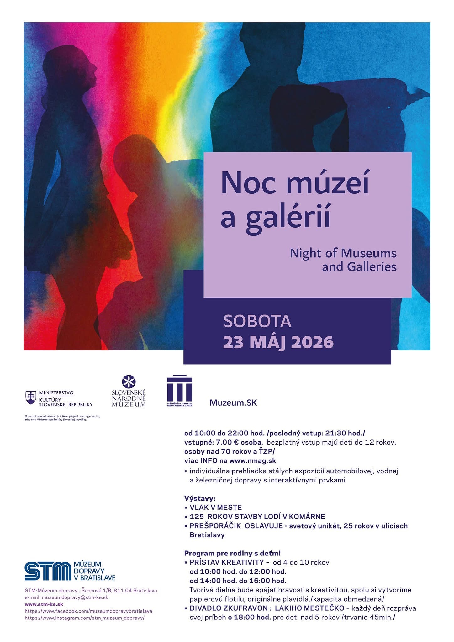 plagat_noc muzei a galerii v muzeu dopravy v Bratislave