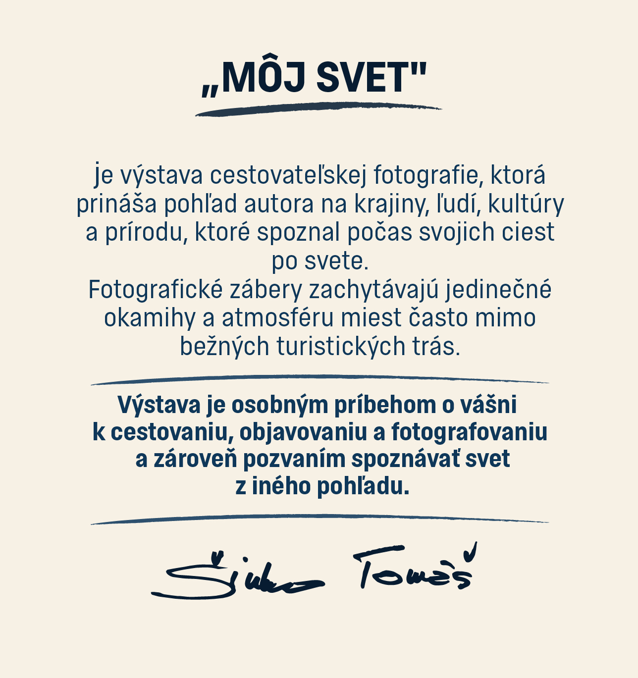 Pozvanie Tomáša Šimka na výstavu